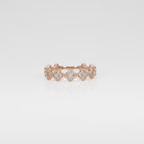 14K rose gold diamond band
