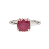 1.7ct Stunning Red Ruby Diamond Halo Ring in 14K Gold – Elegant Fine Jewelry