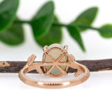 Aastha 14K Rose Gold Ethiopian Opal Diamond Ring | Oval 10x8mm