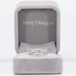 14K white gold diamond band