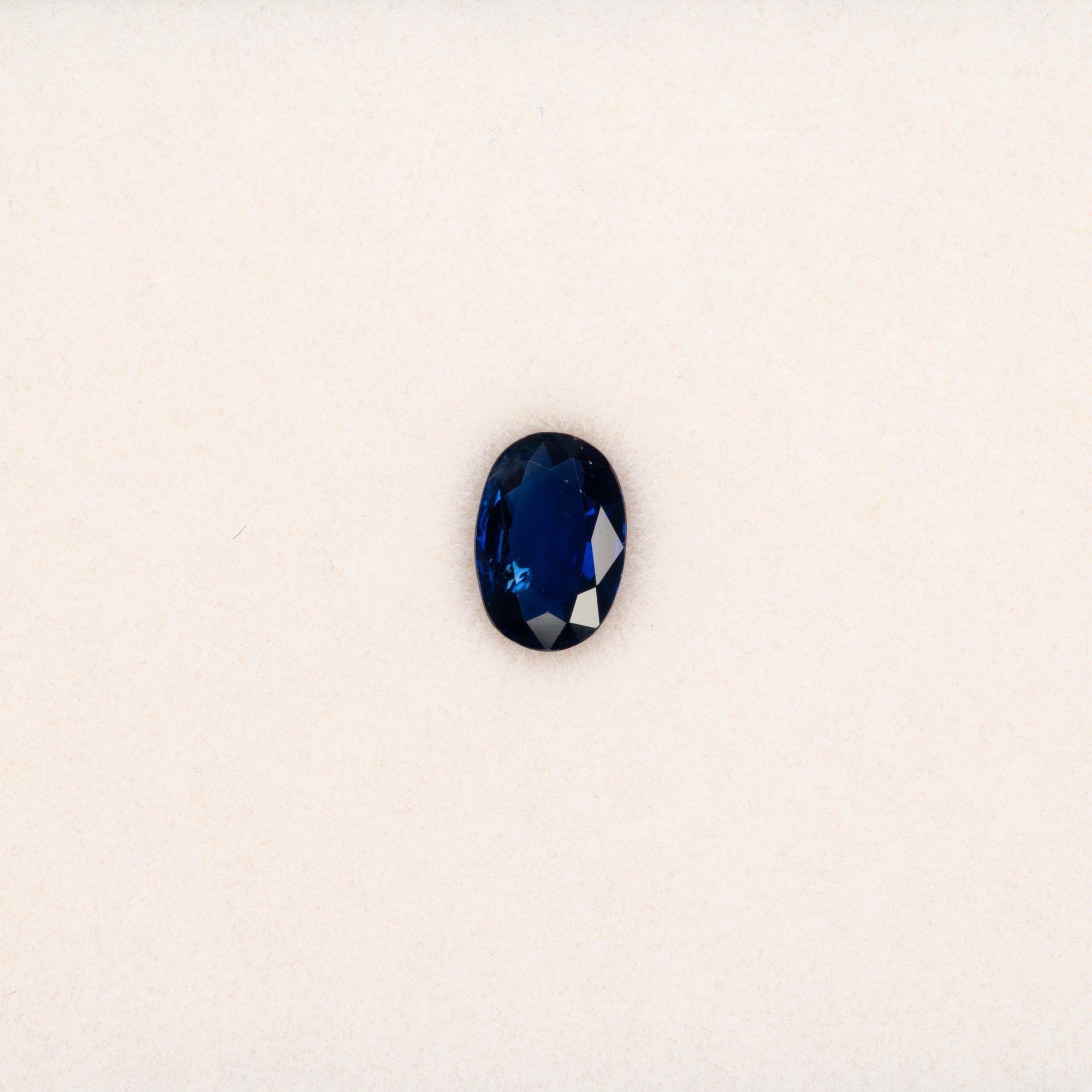 0.63 carat natural blue sapphire, oval 6.4x4.5mm loose gemstone
