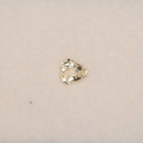0.83 carat natural yellow sapphire, shield cut 5.8x5.7mm Ceylon loose gemstone
