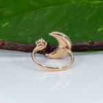 14K yellow gold lab grown diamond cluster ring
