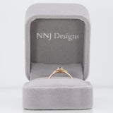 14K yellow gold alexandrite ring
