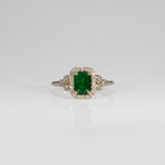 14K Yellow Gold Zambian Emerald Ring