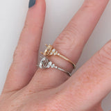 The Bubbly Bride Stunning Engagement Ring Design in 14K Solid Gold | Oval 6x4 7x5 8x6 Customizable