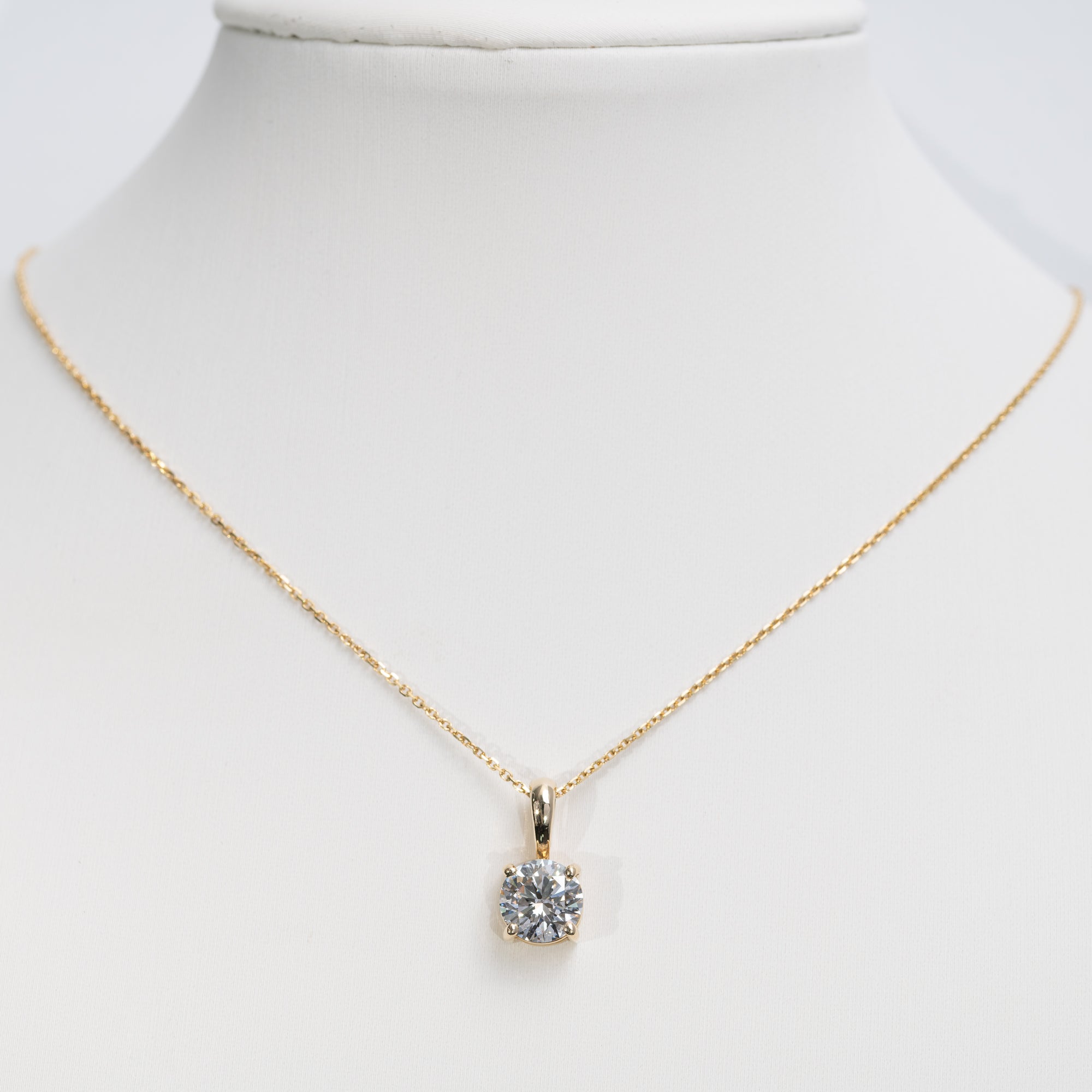 14K Yellow Gold Lab Grown Diamond Pendant
