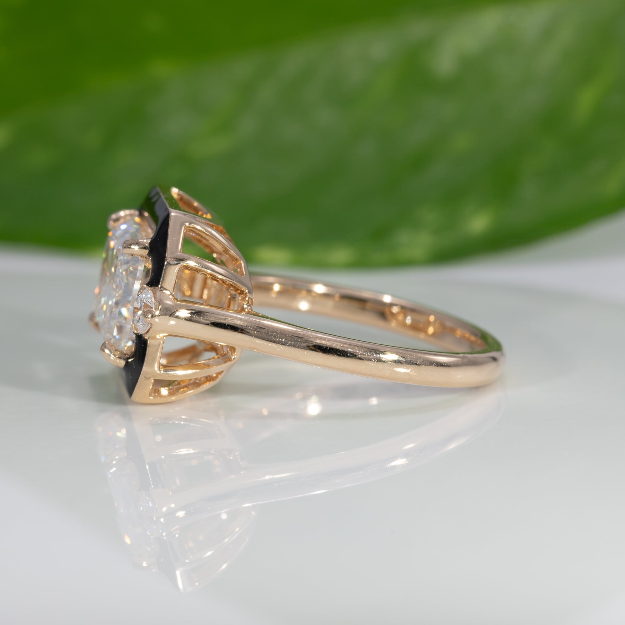 14K Yellow Gold Lab Grown Diamond Ring
