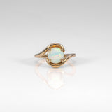 14K yellow gold Ethiopian opal cabochon ring