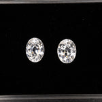 natural cambodian white zircon oval loose gemstone