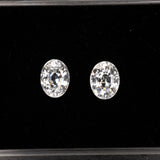 natural cambodian white zircon oval loose gemstone