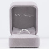 14K white gold diamond band