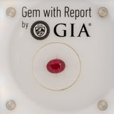 GIA-Certified Burma Ruby (1.54 Ct) – Exquisite Oval Cut 7.7×5.8 mm Loose Gemstone for Bespoke Fine Jewelry