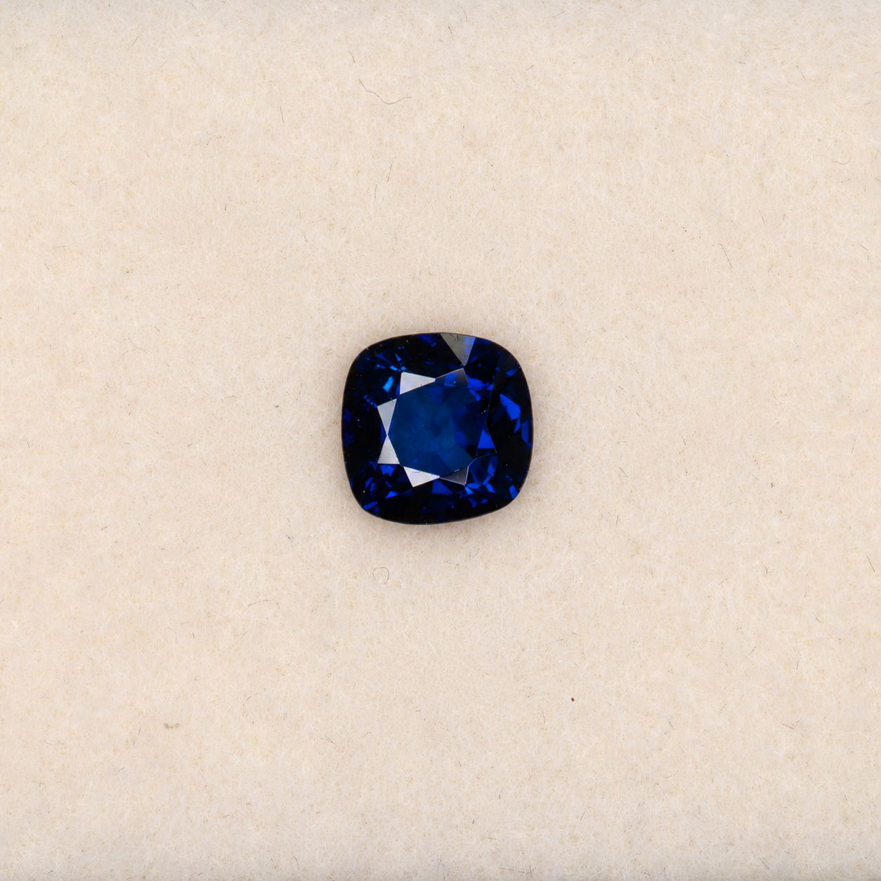 0.53 carat natural blue sapphire, cushion 4.5mm Ceylon loose gemstone