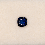 0.53 carat natural blue sapphire, cushion 4.5mm Ceylon loose gemstone