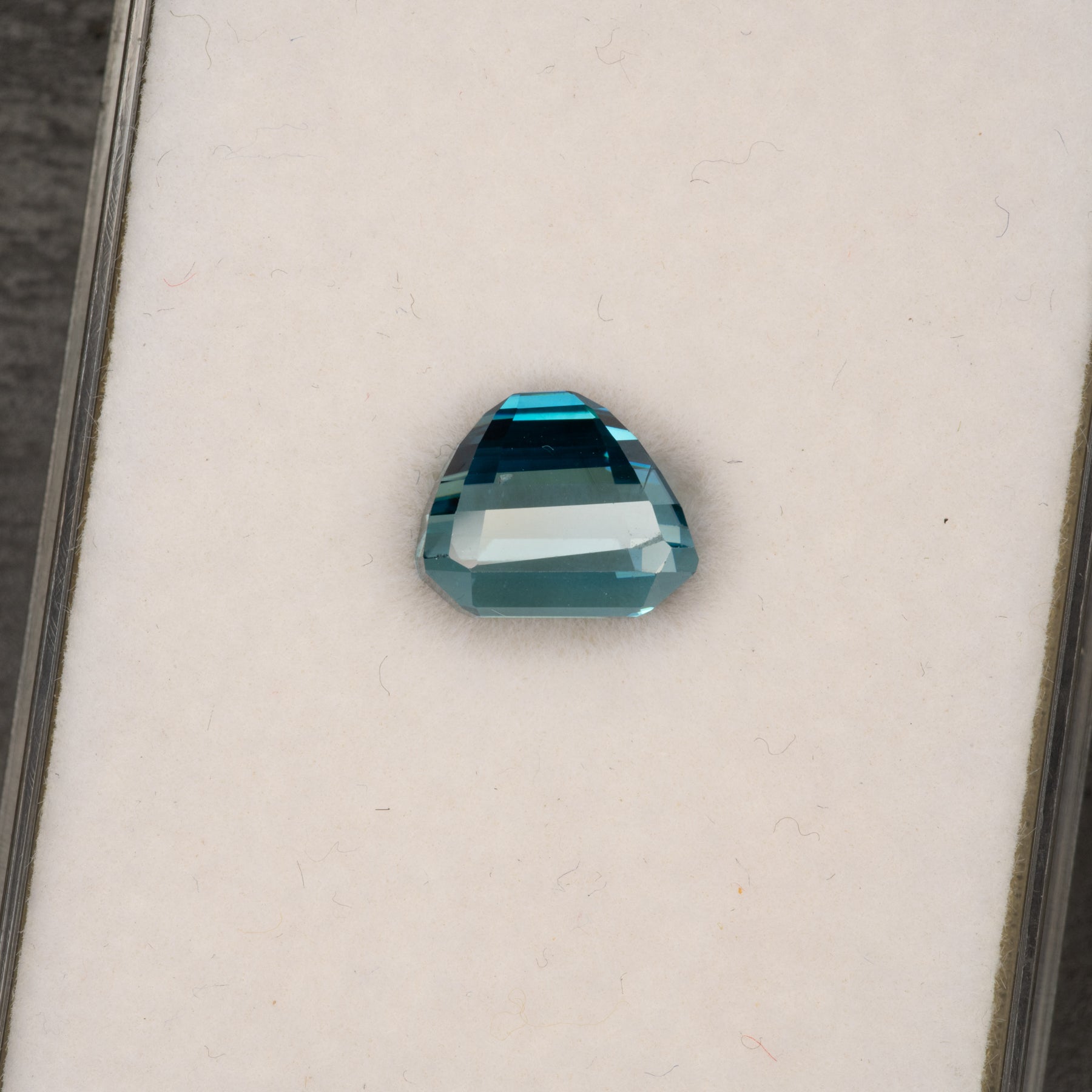 natural cambodian blue zircon emerald cut loose gemstone