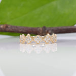 14K yellow gold diamond band