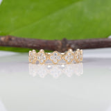 14K yellow gold diamond band