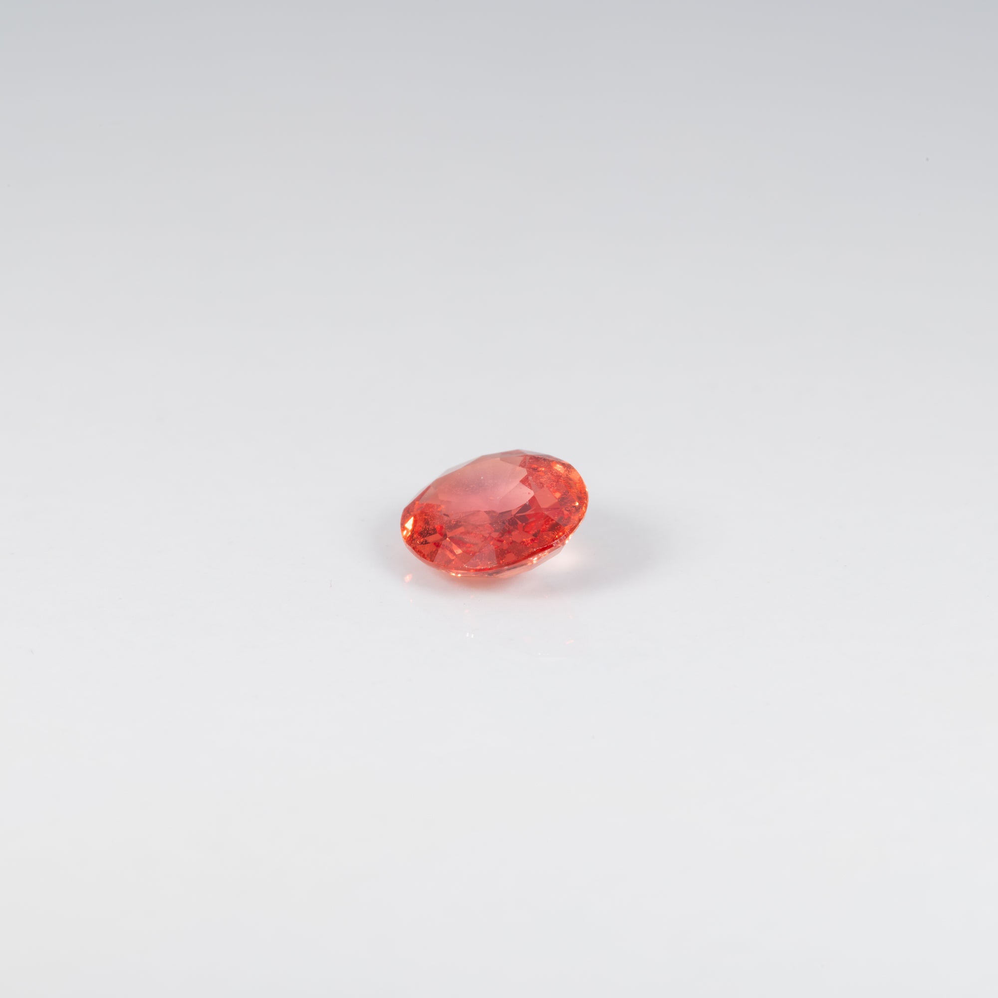 1.26 carat natural Ceylon padparadscha sapphire oval 7.6x6.3mm loose gemstone – view 3