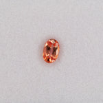 0.97 carat natural padparadscha sapphire, oval 7.3x4.7mm pink-orange loose gemstone