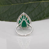 14K white & yellow gold emerald ring