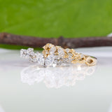 14K yellow gold diamond band