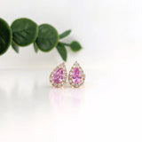 Versatile Earrings Semi Mount w Halo of Diamonds