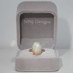 14K yellow gold ethiopian opal ring