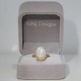 14K yellow gold ethiopian opal ring