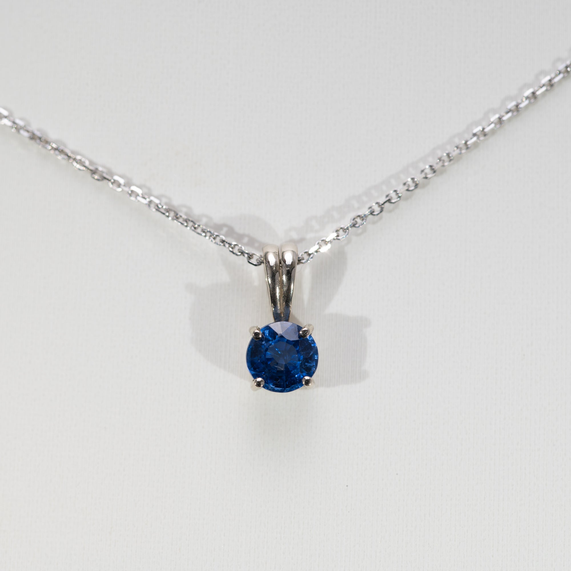 14K White Gold Kyanite Pendant