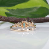 14K yellow gold paraiba tourmaline ring