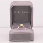 14K yellow gold Ethiopian opal cabochon ring