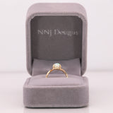 14K yellow gold Ethiopian opal cabochon ring