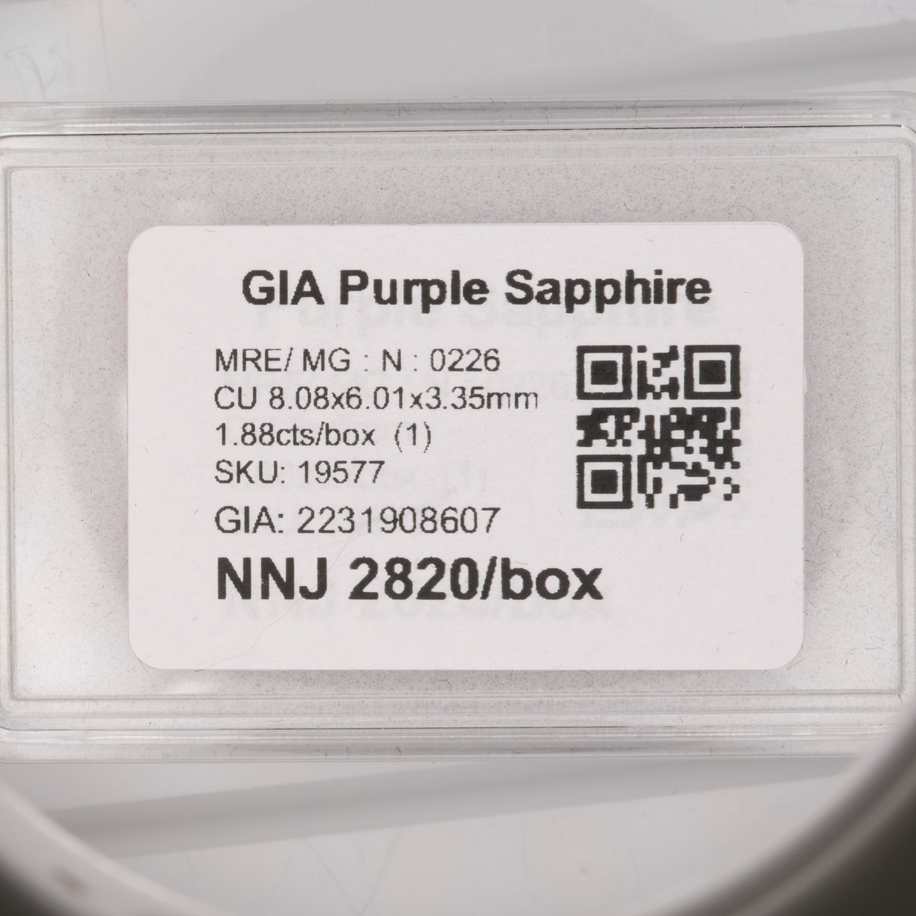 1.88 carat natural purple sapphire cushion 8.08x6.01mm loose gemstone – view 4