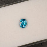 Natural Cambodian Blue Zircon Oval Shape 7.2x5.8x6.4mm 3.20ct Loose Gemstone