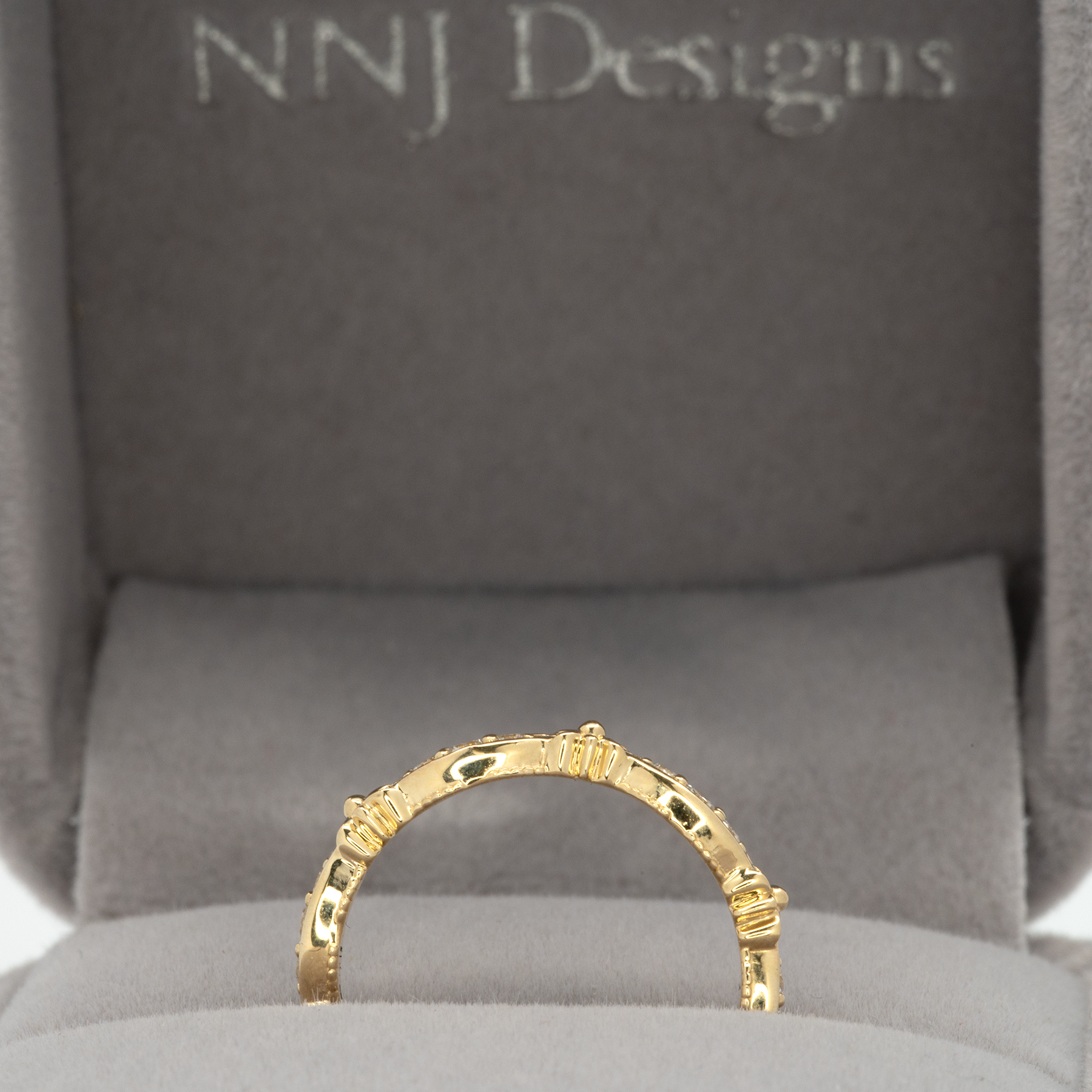 14K white gold diamond eternity band