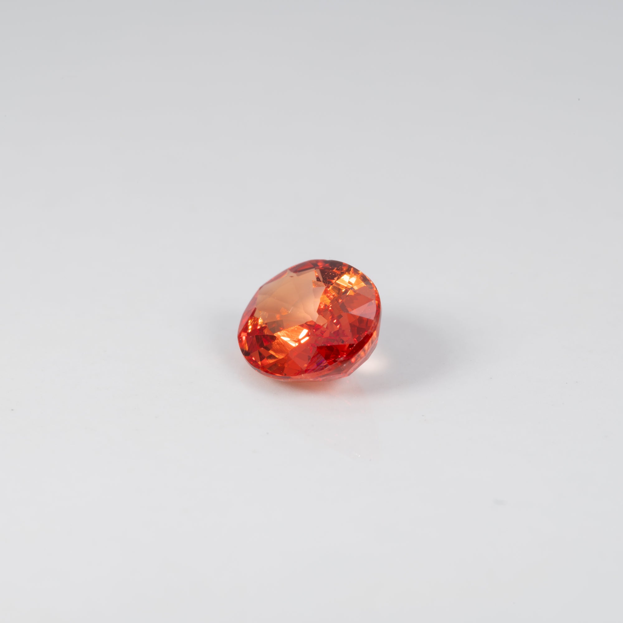 1.50 carat natural Ceylon padparadscha sapphire oval 8x6mm loose gemstone – view 3