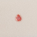 0.45 carat natural padparadscha sapphire, pear 5.6x4.7mm pink-orange loose gemstone