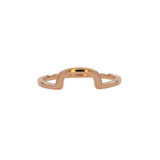 Minimalist Modern Contour Band: Solid 14K Gold Curved Stackable Ring for Engagement & Layering