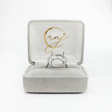 Lovely East West Oval Ring Semi Mount with a Halo of Natural Diamond Accents in Solid 14k Gold | Oval Shape | Customizable