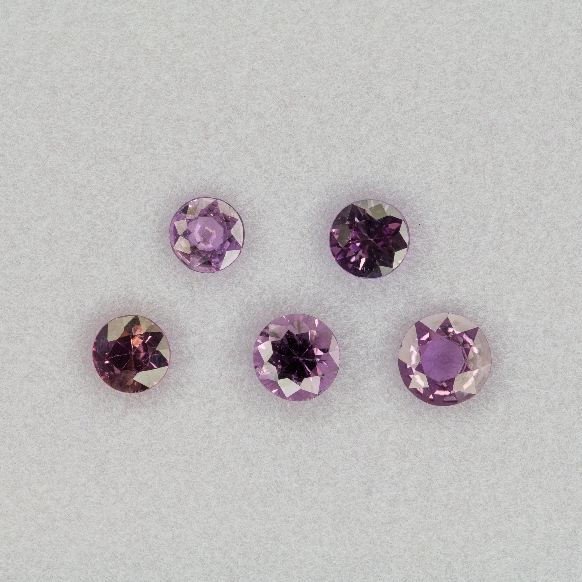 0.36 carat natural pink sapphire, round 4.8mm loose gemstone