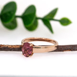 Kate 14K Rose Gold Pink Tourmaline Solitaire Ring | OV 8x6mm