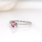Arumi 14K White Gold Padparadscha Sapphire and Diamond Ring | OV 5x4mm