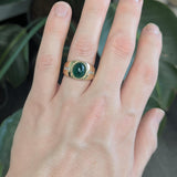 4Ct Natural Emerald Ring with Diamond Accents in Solid 14K Gold – Oval Cut 10.5x8.8mm Green Gemstone Statement Ring, Fine Luxury Jewelry