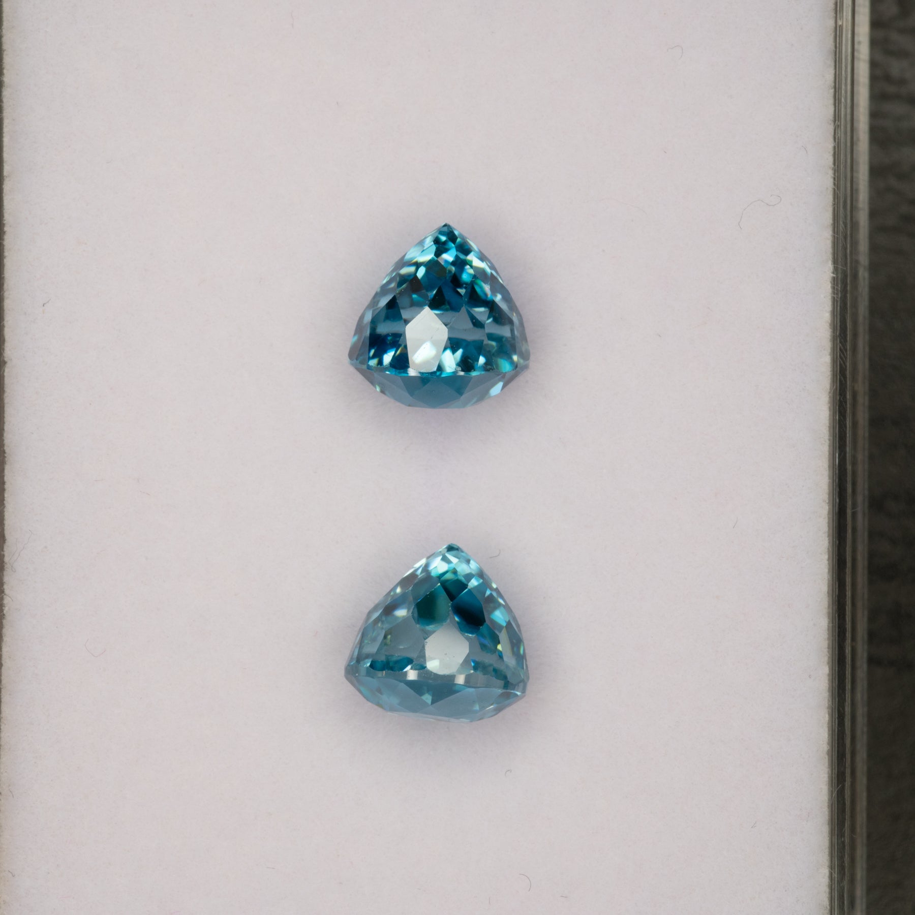 natural cambodian blue zircon round loose gemstone
