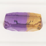 Natural Untreated Ametrine Cushion Cut Loose Gemstone – 18.28Ct Concave Cut Bi-Color Purple & Gold Collector Gem, 20x15mm Earth Mined Gemstone