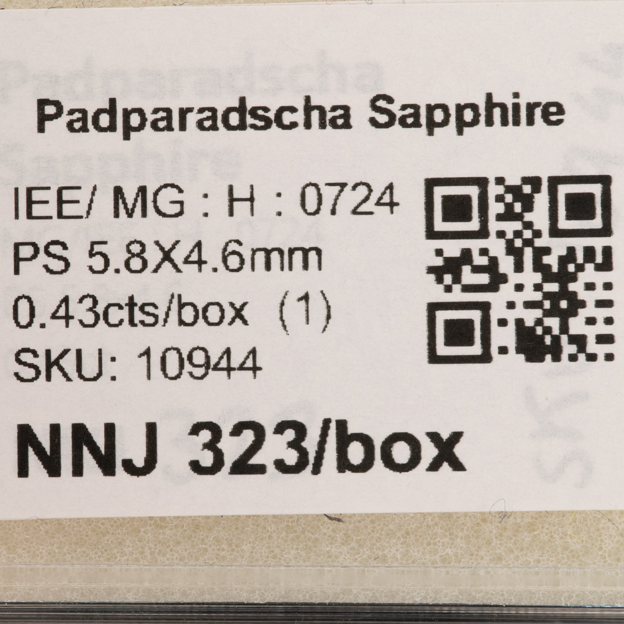 0.43 carat natural padparadscha sapphire pear 5.8x4.6mm loose gemstone – view 2