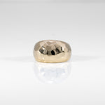 14K yellow gold wide comfort-fit estate band