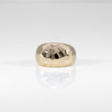 14K yellow gold wide comfort-fit estate band