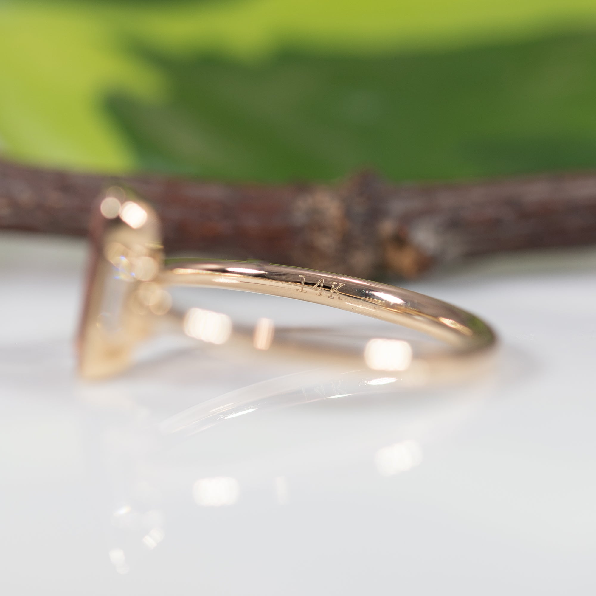 14K yellow gold imperial topaz ring